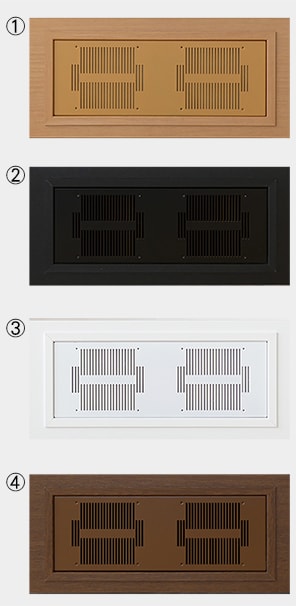  空気孔木枠ファン用スリット型の色合い