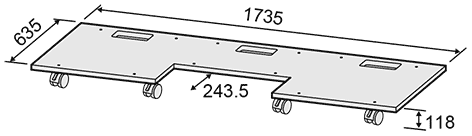 レクチャー卓 CDQ26-B2-ALC75