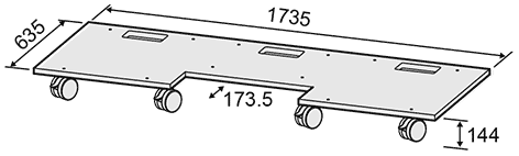 レクチャー卓 CDQ26-B3-ASC100