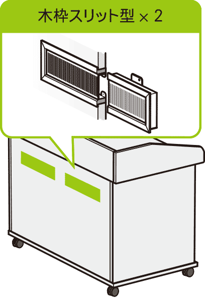 木枠スリット型空気
