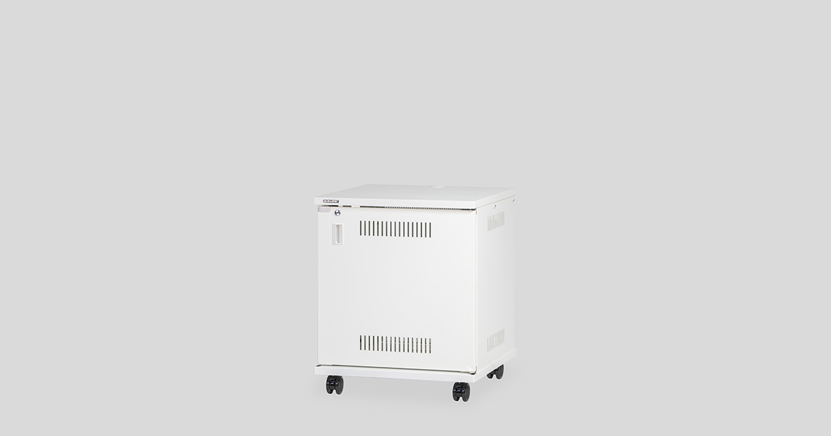 12U スチール製AVワゴン（組立式・扉付き）｜CWZK-12｜カナレ電気