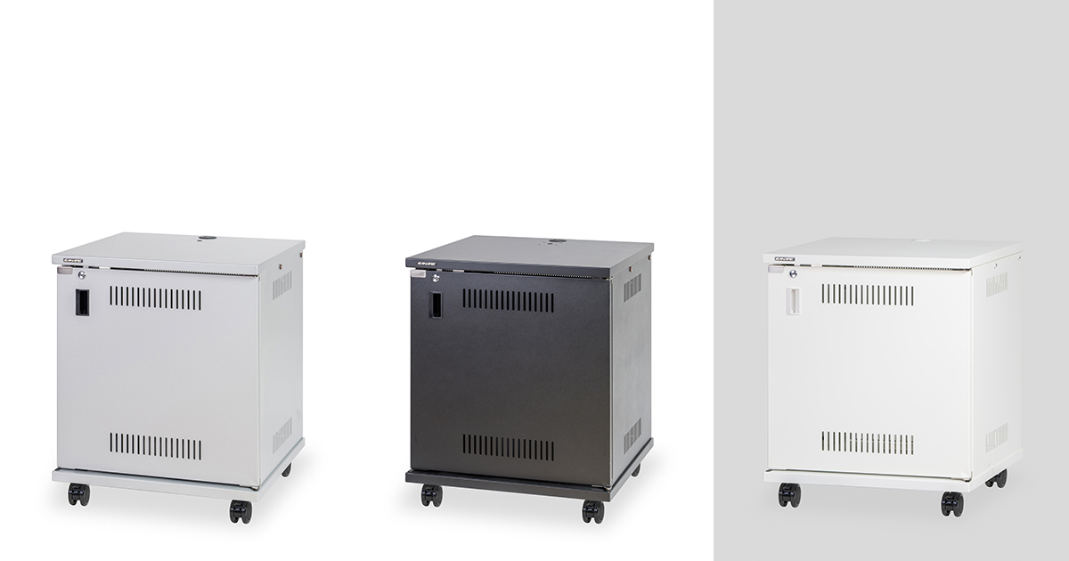 12U スチール製AVワゴン（組立式・扉付き）｜CWZK-12｜カナレ電気