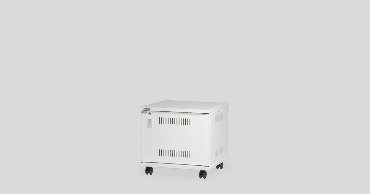 9U スチール製AVワゴン（組立済・扉付き）｜CWZ-9｜カナレ電気