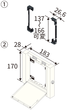 扉付壁用端子盤フレーム(SWbox対応型) ｜カナレ電気