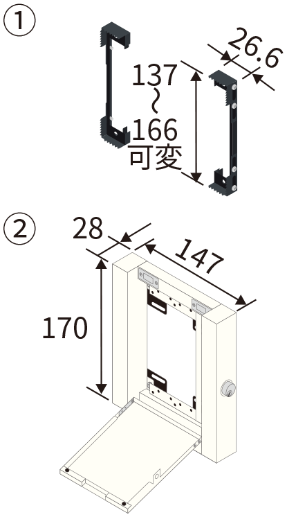 扉付壁用端子盤フレーム(SWbox対応型) ｜カナレ電気