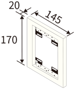 扉なし壁用端子盤フレーム(スイッチボックス対応型)