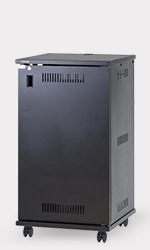 20U スチール製AVワゴン（組立済・扉付き）｜CWZ-20｜カナレ電気