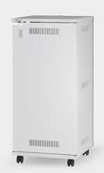 24U スチール製AVワゴン（組立式・扉付き）｜CWZK-24｜カナレ電気