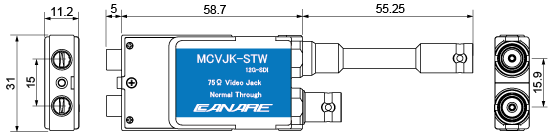 スタガード二連ビデオジャック（12G-SDI） | パッチ盤・コネクタパネル 